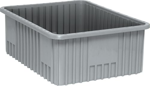 Hudson Exchange 22.5 x 17.5 x 8" Customizable Divider Grid Box Container Tote, Gray - color: Gray, size: 1 Pack