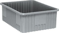 Hudson Exchange 22.5 x 17.5 x 8" Customizable Divider Grid Box Container Tote, Gray - color: Gray, size: 1 Pack