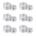M METERXITY 6-Pack Brace Bands Chain Link Fence Parts, 13/16 Inch Galvanized Steel Chain Link Brace Band with Bolts and Nuts for Fence/Gate/Posts/Rust-Resistant [Silver] - size: 13/16 inch