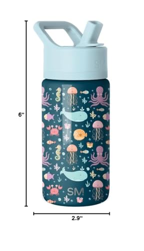 Simple Modern Kids Water Bottle & Toddler Cup | 14oz | Under the Sea - color: -Under the Sea, size: 14 Ounces