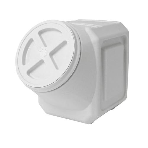 Vittles Vault Traditional Dog and Cat Food Container + Scoop, Gray, 60lbs | BPA Free Plastic, Sealed Airtight for Kibble, Bird Seed, Oatmeal and More; Includes Scoop, Made in USA - size: 60 Pounds