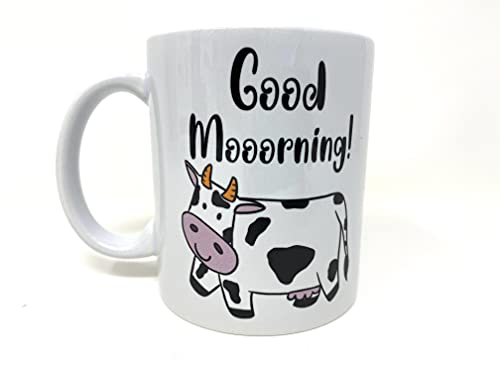 Cow Mug Cute Coffee Mugs Funny Good Mooorning Ceramic Udderly Cows Cup Cow Lover Coffee Mug | 11 oz