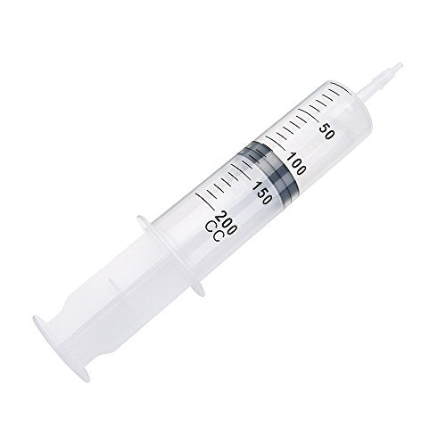 200ml Syringe with 27.6 Inch Tube and Needle 14G 1.5”, Large Plastic Syringe Individually Packaged for Scientific Labs, Watering, Refilling - style: 200 ml