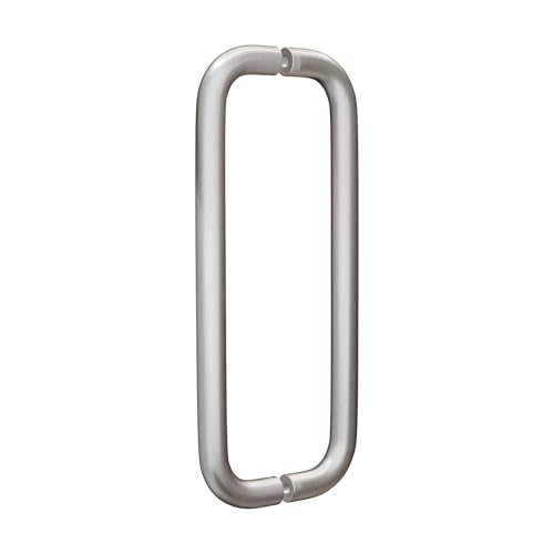 BRIXWELL Straight Back-to-Back Pull Handle Aluminum Material, Brushed Stainless Steel Finish, 11" Total Length, 10" Center-to-Center, 1" Diameter, 3-1/4" Projection - color: Brushed Stainless Steel, size: 11 Inch