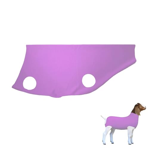 Spandex Goat Tube for Show Goats - Show Livestock Supplies: Goat Covers & Blankets (Violet, Large) - color: violet, size: Large