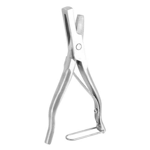 VBESTLIFE Ear Tag Plier, Stainless Steel Pig Ear Notcher, Livestock Ear Notcher Marking Tool, Animal Identify Tool for Farm Animals (V Shaped Ear Notcher)