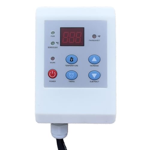 Precision Digital Temperature Controller with Adjustable Thermostat (0-155℉) for Drum Heaters & Propane Tanks, FCC/UL/CSA Certified - size: Thermostat