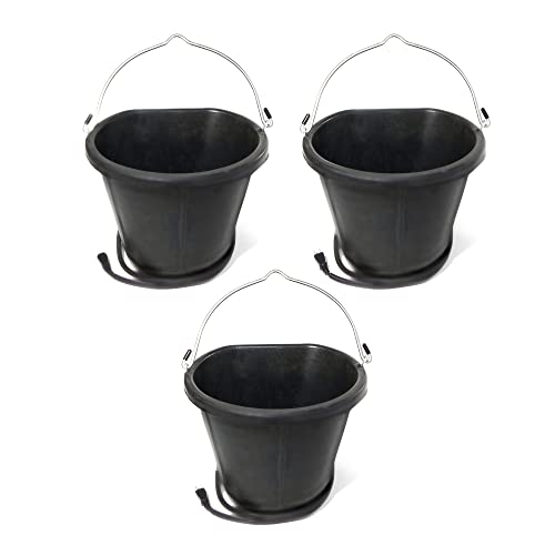 Farm Innovators FB-15R 4.5 Gallon Rubber 90 Watt Heated Bucket w/Built in Thermostat to Resist Cold (3 Pack) - color: 4.5 Gallon, size: 3 Pack