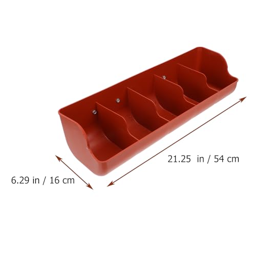 GANAZONO Piglet Feeding Trough Plastic Pig Feeder for Dry Wet Food and Water 5 Slot Pig Trough Feeder Easy Clean Livestock Feeding Tool 21.25 X 7.08 X 5.11 in
