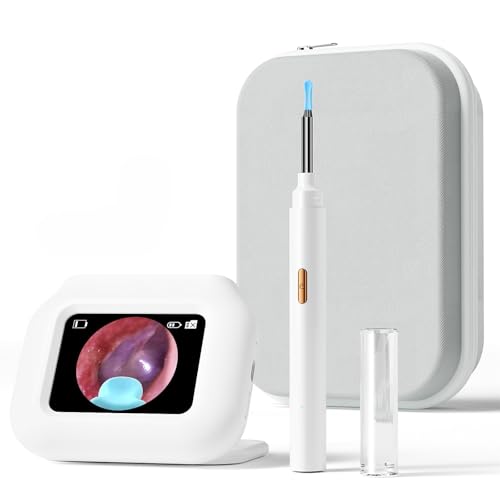 Ear Wax Removal Tool Camera with Screen, Smart Screen Ear Wax Removal Kit with 2.8'' HD Display, WiFi Automatic Connect - Ear Cleaner Tool with Camera&Screen, 6 Replaceable Tips, No App/Phone Needed