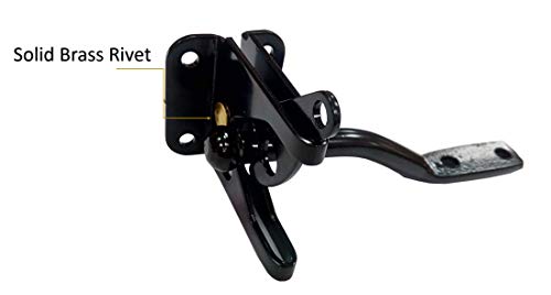 QCAA Self-Locking Gate Latch, 2-1/8",Steel, Black, 1 Pack, Made in Taiwan - color: Steel - Black (2-1/8"), size: 1 Pack