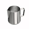 Milk Frothing Pitcher 20oz — Stainless Steel Latte Art Cup | 600ml capacity, internal measurement marks, and narrow pour spout for home espresso, cappuccino, and lattes.