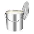 Stainless Steel Bucket, 20L Stainless Steel Food Bucket Stainless Steels Handle Pail Buckets Milk Buckets with Lid for Commercial Home Use (20L) - size: 20L