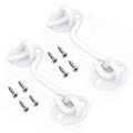 Privacy Hook and Eye Latch Easy Lock for Barn Door, Black (3 INCH-White-2PCS) - size: 3 INCH-White-2PCS