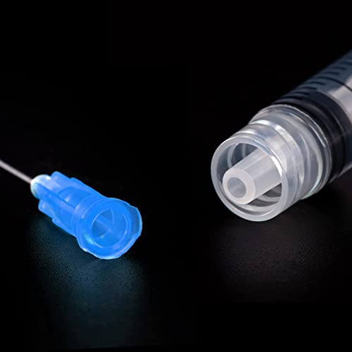 25 Pack 3ml/cc Plastic Luer Lock Syringa with 23Ga and Cap, Individually Sealed Wrapped, for Scientific Labs, Measuring Liquid, Refilling Cartridges or Glue Applicator - style: 25 Pack-3ml 23gauge