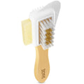 Suede Brush with Side Eraser – Suede & Nubuck Cleaner for Shoes | Suede shoe brush & suede cleaner — rubber bristles, welts, nylon/brass lift dirt from shoes, boots, bags & purses - size: 3 - Brush w/ Side Eraser