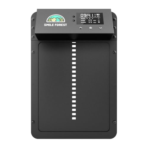 Chicken Coop Door with Multi-Modes, Auto Chicken Coop Door with Anti-Pinch Feature - color: Ebony