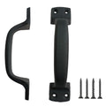 7 Inch Classic Barn Door Handle - Black Cast Iron Pull for Sliding Doors, Gates, Sheds, Fences, Closets - Indoor Outdoor Farmhouse Hardware - size: 7", style: Classic