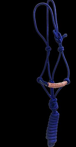 Majestic Ally Poly Braided Patriotic Nose Poly Rope Halter and 10' Matching Lead - color: Royal Blue