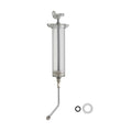 100ML Syringe with Drench Nozzle, Adjustable Dosage Detachable Drench Livestock Birds Feeding Syringe Gun for Cats Dogs Kitten Puppy Bunny Small Animals Newborn Pet Feeder Nursing Supplies (L-100ML) - size: L-100ML