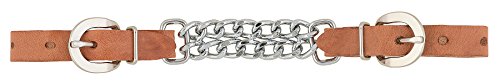 Weaver Leather Harness Leather Double Flat Link Chain Curb Strap - size: 4 1/2-Inch