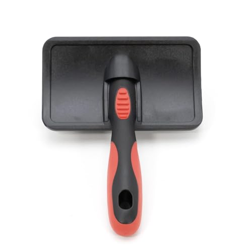 Jeffers Dual Level Pin Universal Slicker Brush for Dogs, Cats & Small Pets - Curved Grooming Brush with Long & Short Pins for Shedding, Detangling, Finishing - Remove Mats & Dead Coat - Medium - color: Dual Level Pin, size: Medium