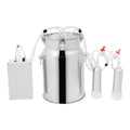 10L Electric Cow Milking Machine, 2 in 1 Full-Automatic Milking Machine for Cows and Goats, Speed Adjustable Pulsating Vacuum Pump, Plug in Model Electric Cow Milker