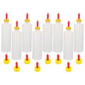NUOBESTY 1 Set Lamb Feeding Bottles Calf Nursing Feeder Bottles with 8 Replaceable Nipples for Livestock Feeding