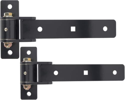 13'' Heavy Duty Strap Gate Hinges 900 LBS,180° or 90° Smooth Open Hinge | 2Pcs Thick Steel Weld/Bolt-On Hinges,Built-in Bearings for Wooden/Metal Gates,Fence,Shed,Barn,Garden Gates(Patent Pending)