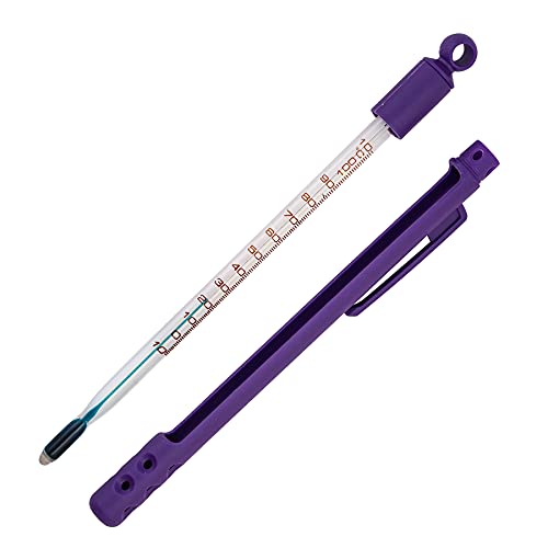 SP Bel-Art, H-B DURAC Plus Pocket Lab Thermometer Liquid-In-Glass Thermometer for Laboratories, Universities, Food and Beverage Processing, -10 to 110C, Closed Plastic Case (B60570-0100)