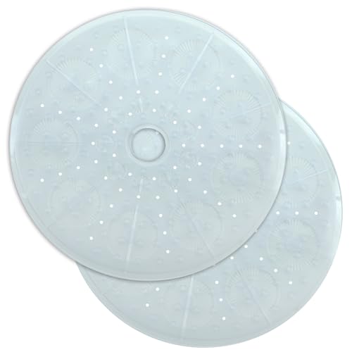 SlipX Solutions 23" Non Slip Round Shower Mat, Drain Hole, Clear, 2 Pack | Wet Surface Protection For Elderly & Kids Bathroom, Drainage Holes, 160 Suction Cups, Fits Shower Stalls, Dorms, & RV's