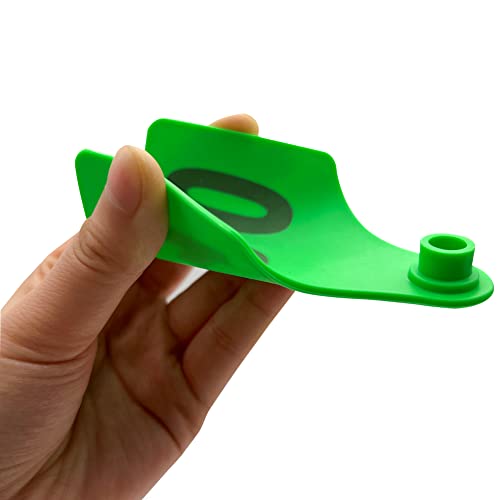100PCS Cattle Ear Tags 001-100 Numbered Plastic Farm Identification | 4.1x3 Inch Oversize Tags for Cattle Cows Goats Sheep Pigs Hog Calf, Laser Printed Herd Management (001-100, Green) - color: Green