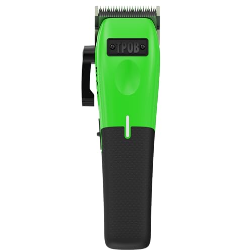 TPOB Play Barber Hair Clippers for Men 7500 RPM with Rubber Grips (Green) - color: Green