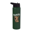 Goat Aaah Bleating Scream Animal Lover Farmer Men Women Kids Stainless Steel Insulated Water Bottle - color: Dark Green