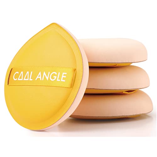 COOL-ANGLE Makeup Sponge Set, Latex-Free X-Large Blender Puffs, 4Pcs | Liquid Foundation Blending, Powder Concealer Coverage, Wet Or Dry Dual Use, Washable And Reusable, Beginner Friendly Design - color: A9: 4XLarge Yellow