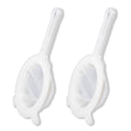 2 Pack 120 Micron Fine Mesh Strainer, Nylon and Plastic Fine Mesh Sieve for Coffee Tea Juice Broth - Reusable Easy Clean, Dishwasher Safe, Small Kitchen Strainers Set