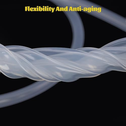3/8"ID Silicone Tubing, Food Grade Hoses Pure Silicone Tubes High Temp Pipe | Flexible for Home Brewing,3/8" ID x 1/2" OD ,5 Feet Length - size: 3/8" ID x 1/2" OD, style: 5 feet