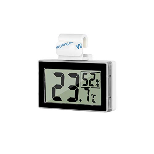 Digital Reptile Thermometer for Tank, Temperature and Humidity Monitor with Probe, Terrarium Thermometer Hygrometer for Gecko, Crested Gecko, Snake, Bearded Dragon Tank Accessories - color: Black
