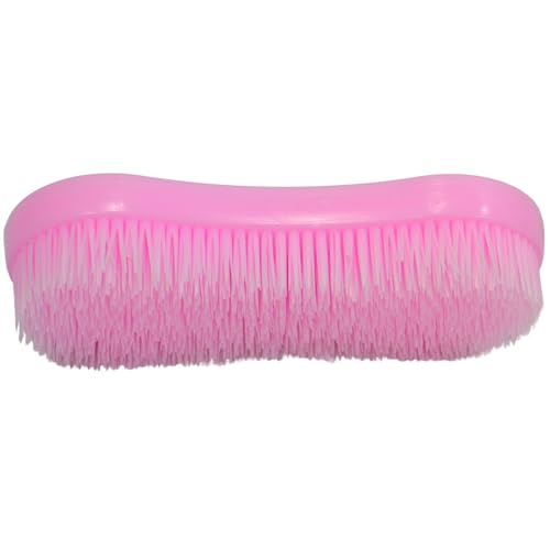 Intrepid International Magic Horse Brush, for Horse Grooming Kit w/Durable Plastic Bristles, Horse Brushes for Grooming, Light Pink