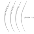 GEMQUEEN Piercing Ball Grabber Tool, 14-20G Taper for Changing Jewelry | Surgical Steel Flat Back Earrings Threader Tool Insertion Pin, Body Piercing Kit for Ear Rook Conch Nose Lip Jewelry Removal - style: Curved Threadless (14G 16G 18G 20G)
