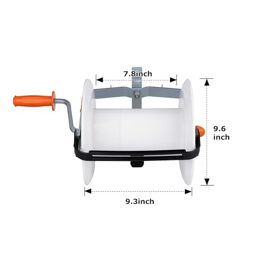 3:1 Geared Electric Fencing Reel, Extended Electric Fence Wire Reel, Suitable for Building Farm Fences - size: extended electric fence reel