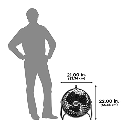 Maxx Air 16" High Velocity Turbo Fan with Pivoting Head - Efficient Air Circulation, High-Velocity Drum Fan Ideal for Home, Garage, or Workshop Use, Durable Construction, Easy Assembly