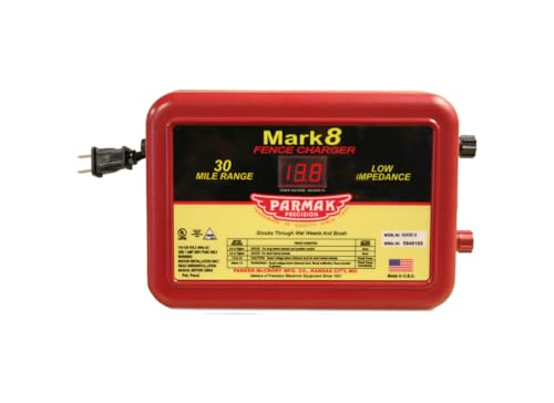 Parker Mc Crory Mfg Mark 8 Mark 8 Electric Fence Charger, 30-Mile, Low Impedance, Plug-in, 110-120-Volt - Quantity 4