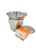 SS Strainers (Medium Strainer & Pail Combo, 5 L Pail & Strainer Combo) - color: 5 L Pail & Strainer Combo, size: Medium