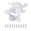 Heavy Duty Gate Latch, Post Mount Automatic Self-Closing Door Latch,for Wooden/Vinyl Fence, Pool,Garden Outdoor, W/Mounting Screws (White) - color: White
