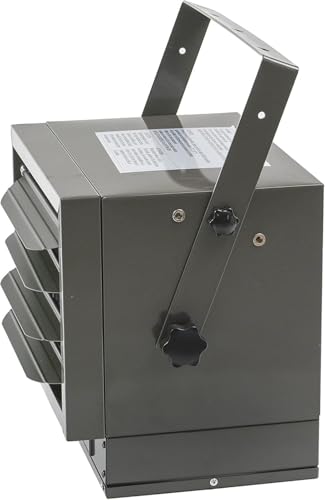 Comfort Zone Hard-Wired Ceiling Mount Garage Space Heater with Remote, 7,500 Watt, 240 Volt, Fan-Forced, Overheat Protection, Digital Thermostat, 12-Hour Timer, Ideal for Garage & Workshop, CZ230ER | Digital thermostat, 12-hour timer, and remote control.