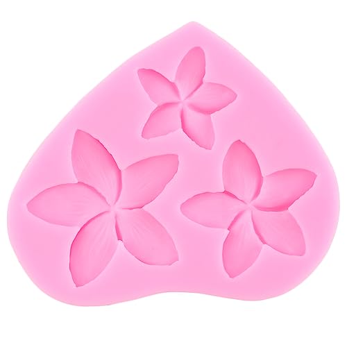 Mujiang Flower Silicone Molds Rose Daisy Hibiscus Fondant Mold Set Of 4 | Plumeria Flower Chocolate Mold Wedding Birthday Cake Decorating Cupcake Topper Candy Polymer Clay Resin Gum Paste - color: Style F