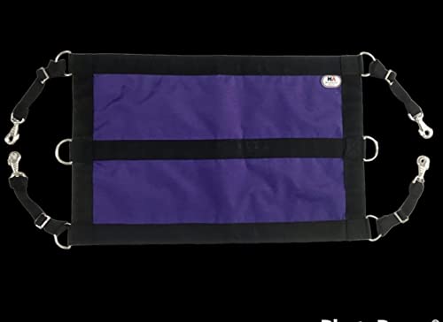 Majestic Ally 1200D 29"x19" Horse Stall Guard with Replaceable and Adjustable Length Straps and Replaceable Hardware (Purple Black) - color: Purple black