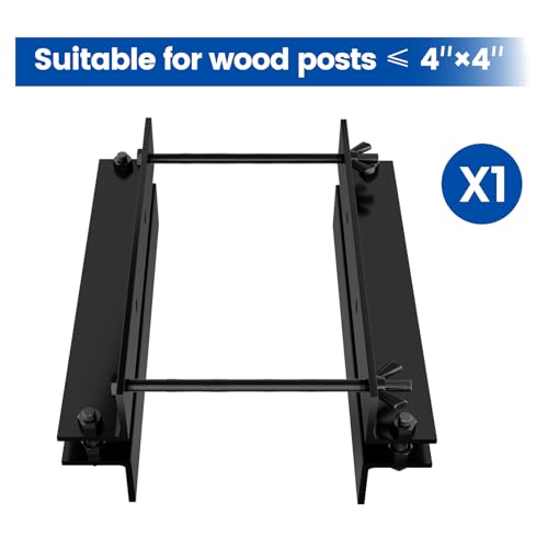 Muzata Reciprocating Saw Guide Attachment for Cutting 4x4 Wood Posts M038 | Suitable for 0-45 Degree Cuts, Adjustable for Different Cutting Heights, Essential Tools Included, Hassle-free Installation - size: 4×4"