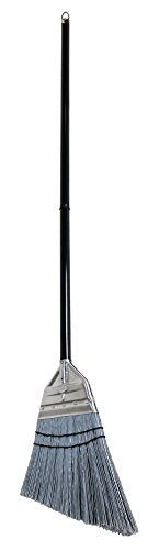 Fuller Brush Angle Broom – Heavy Duty Broom with Split End Bristles, Steel Handle, Indoor/Outdoor Floor Sweeper for Home, Garage, Patio